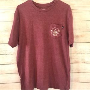 4/$25 Vans men’s maroon T-shirt with pocket